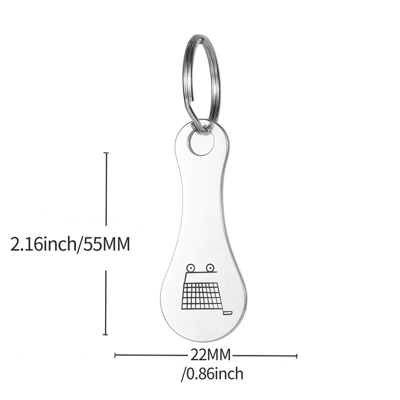 Stainless Steel Supermarket Token Keychain