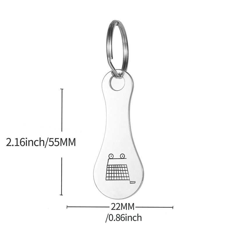 Stainless Steel Supermarket Token Keychain