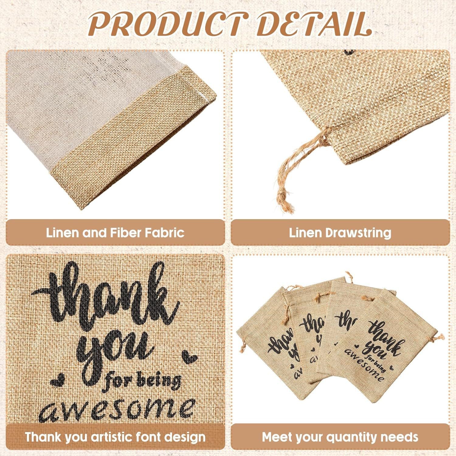 Burlap Drawstring Gift Pouch