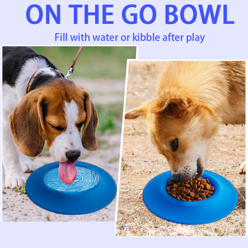 Silicone Pet Bowl & Fly Disc