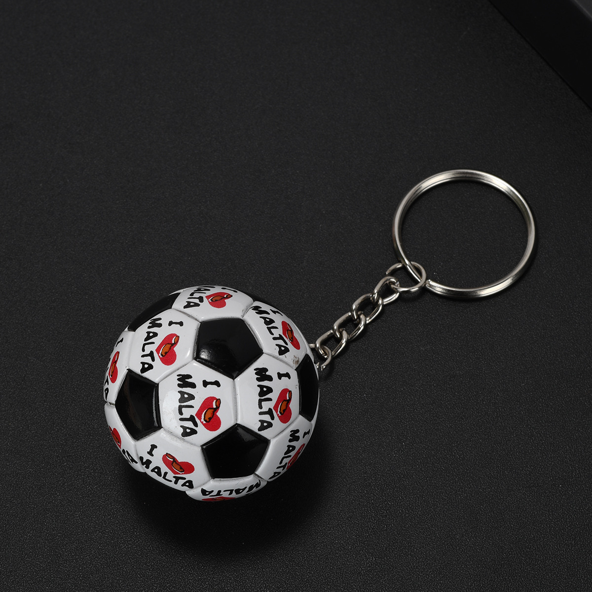 Zinc Alloy Soccer Keychain