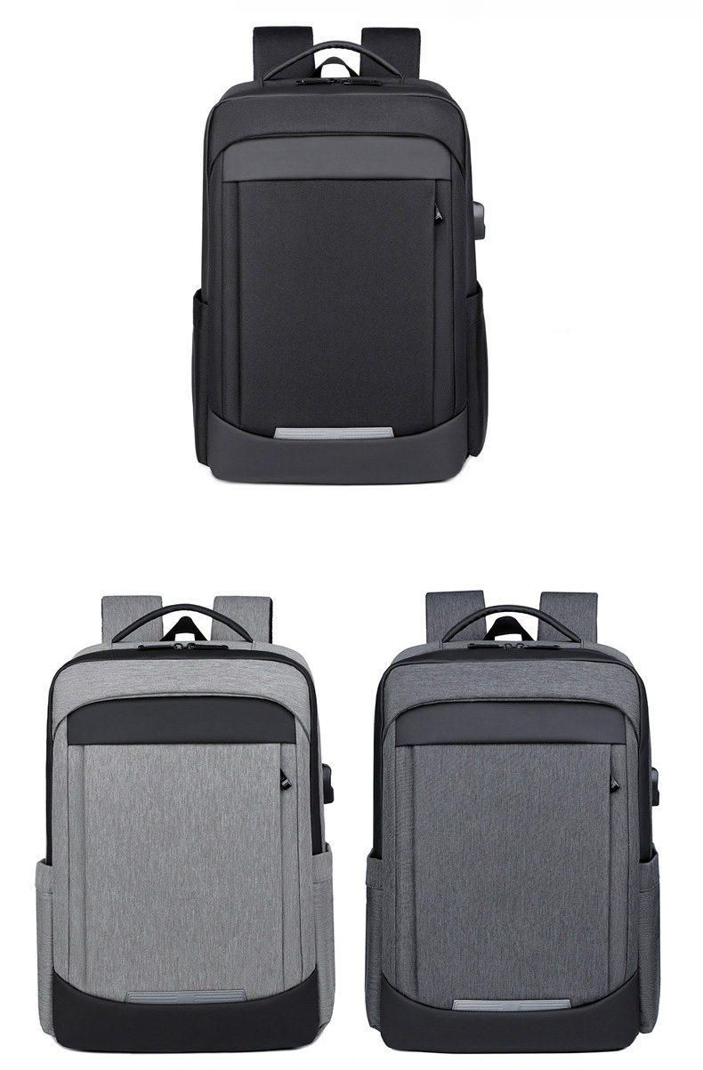 Oxford Business Backpack with USB-16.5"x11.8"x 5.9"