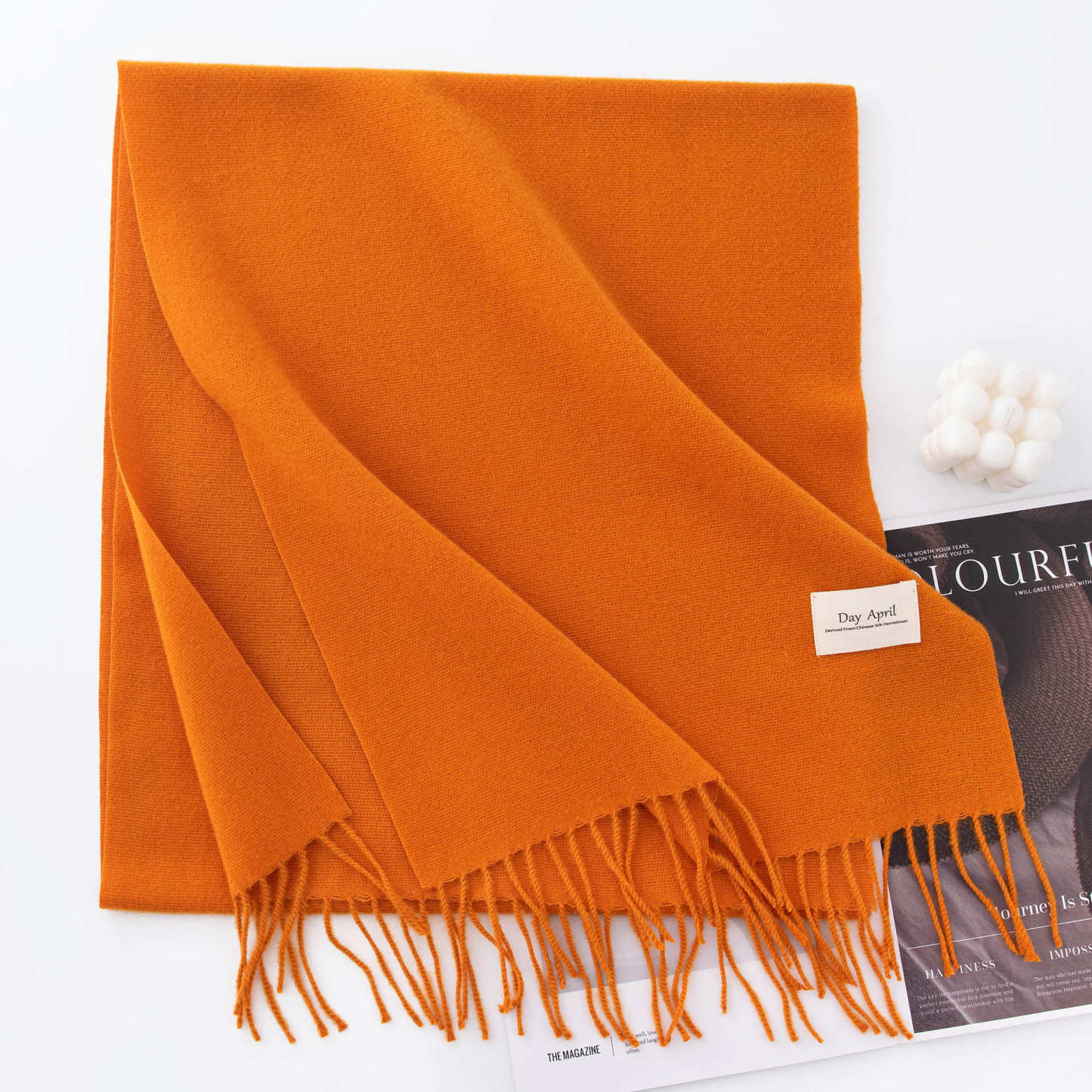 Warm Winter Fleece Scarf W/ Tassel