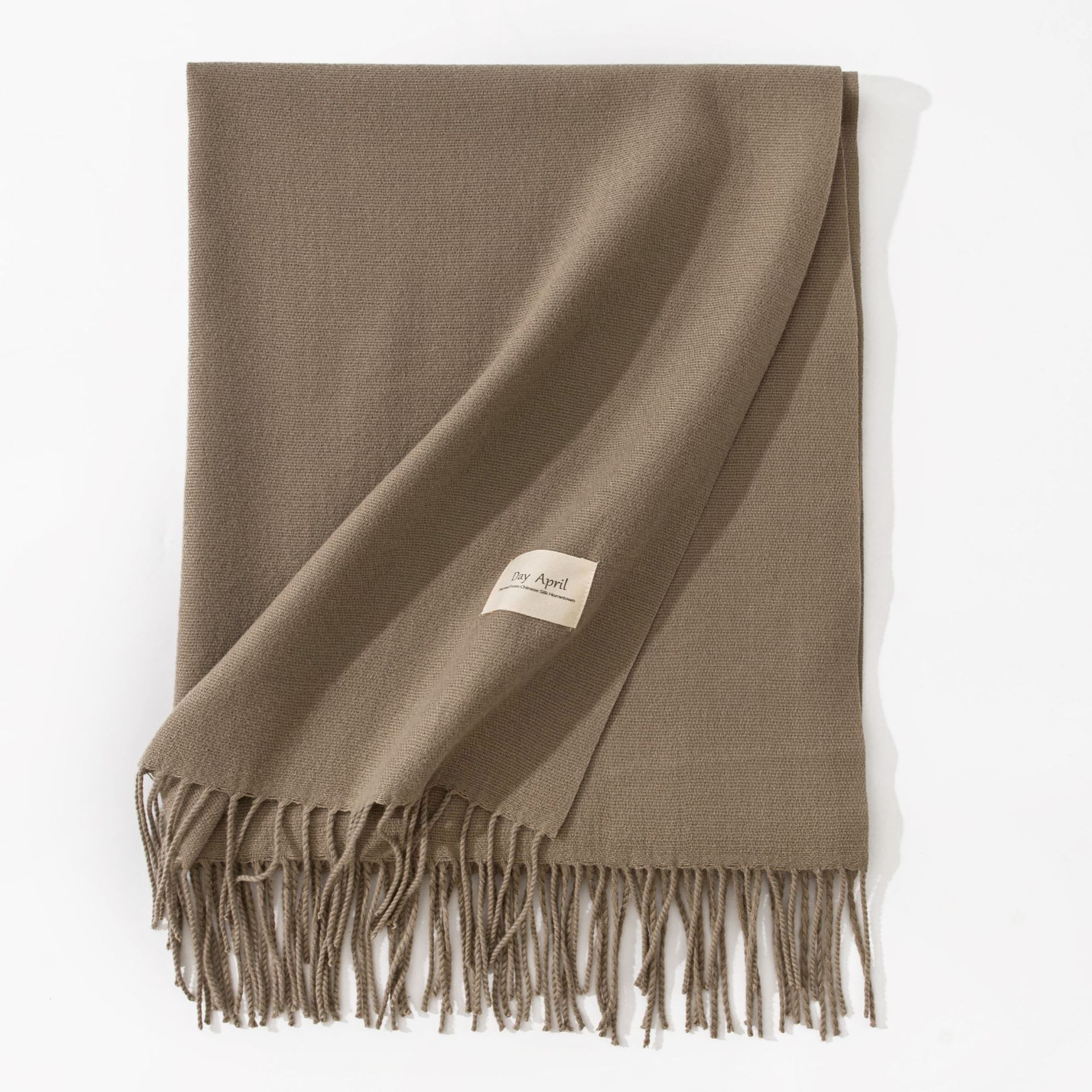 Polyester Winter Warmth Scarf W/ Tassel