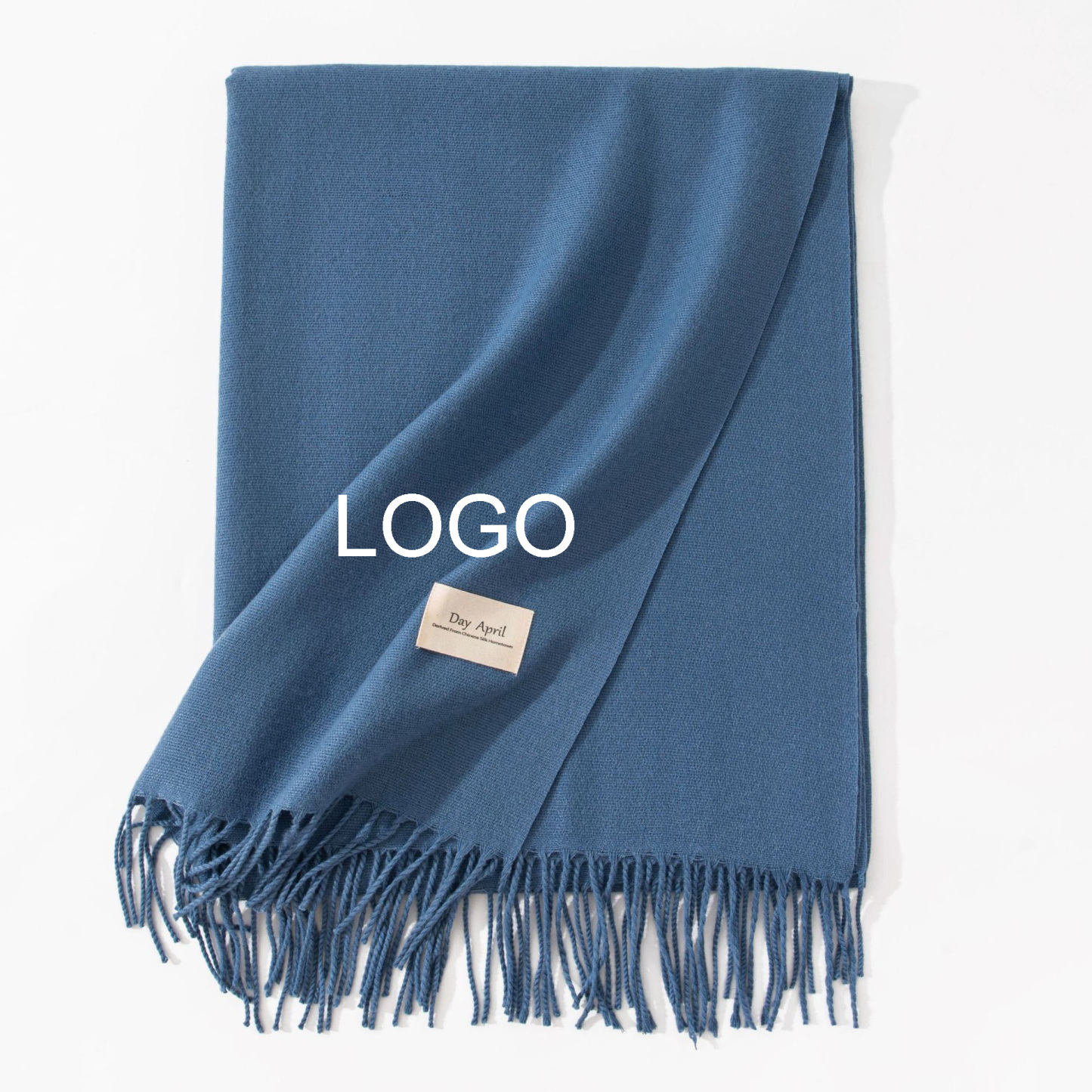 Polyester Winter Warmth Scarf W/ Tassel