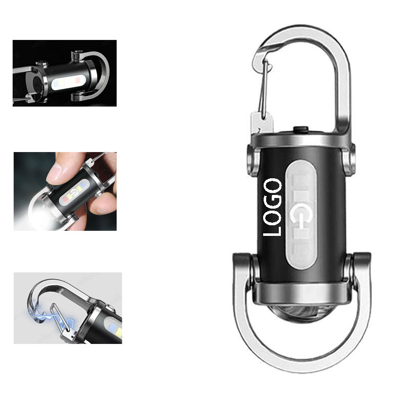 Rechargeable LED Keychain Light with Hook