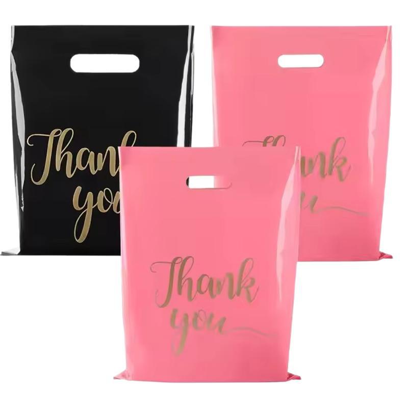 Recyclable Reinforced Handle Plastic Bag - 13" x 17"