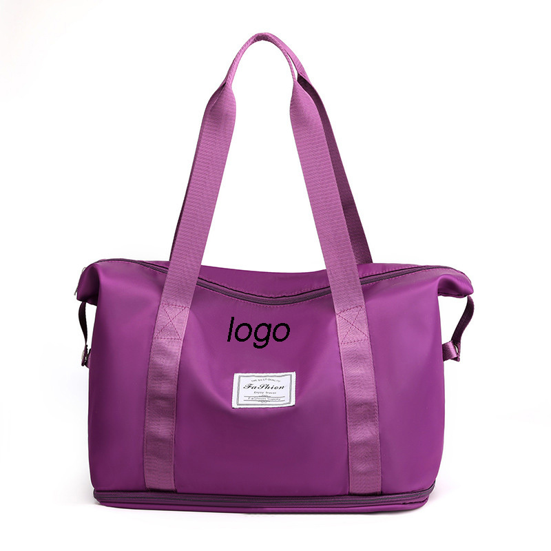 Expandable Travel Duffle with Wet Dry Compartment-16.9"x15.3"x 8.6"