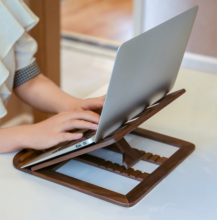 Wooden Foldable Laptop Stand-11"x11"x 0.7"