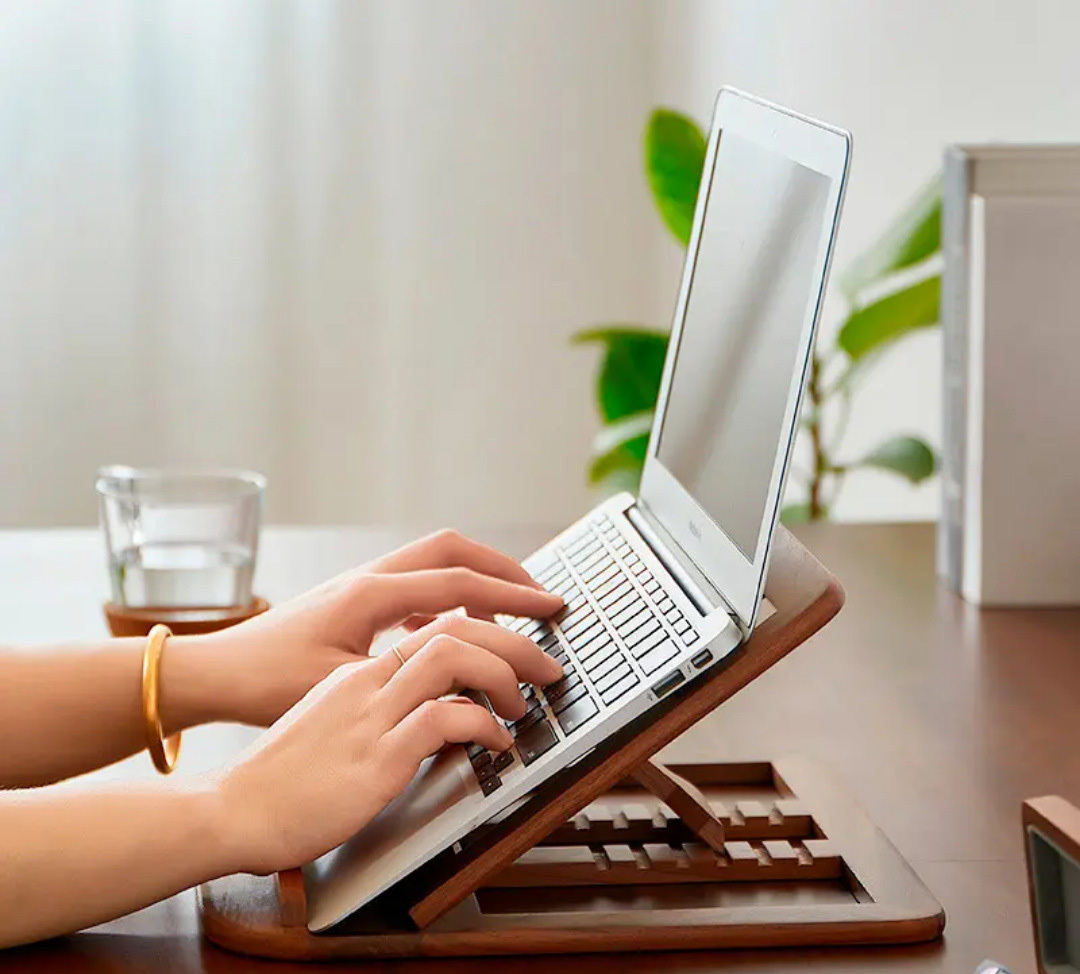 Wooden Adjustable Laptop & Book Stand