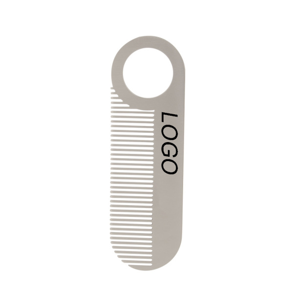Stainless Steel Men's Pocket Beard Comb-3.9"x1.2"