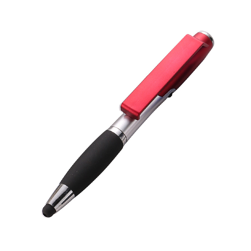 Multi-Function Ballpoint Pen with Stylus, LED & Stand
