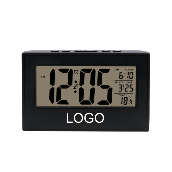Rectangular LCD Digital Clock with Backlight