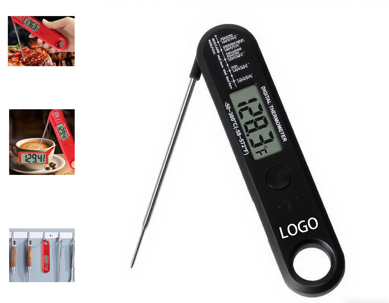 Grill & Bake Digital Thermometer W/ Hanging Hole