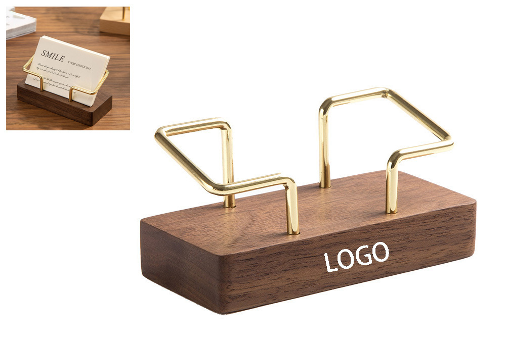 Black Walnut Business Card Holder Stand