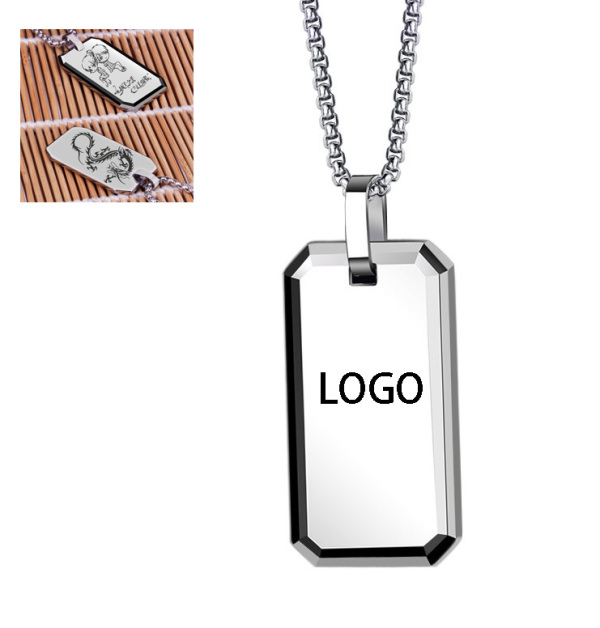 Stainless Steel Tag Necklace