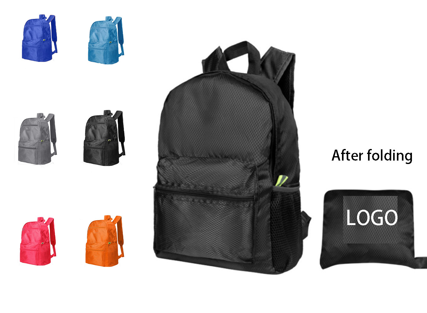 Polyester Foldable Travel Backpack