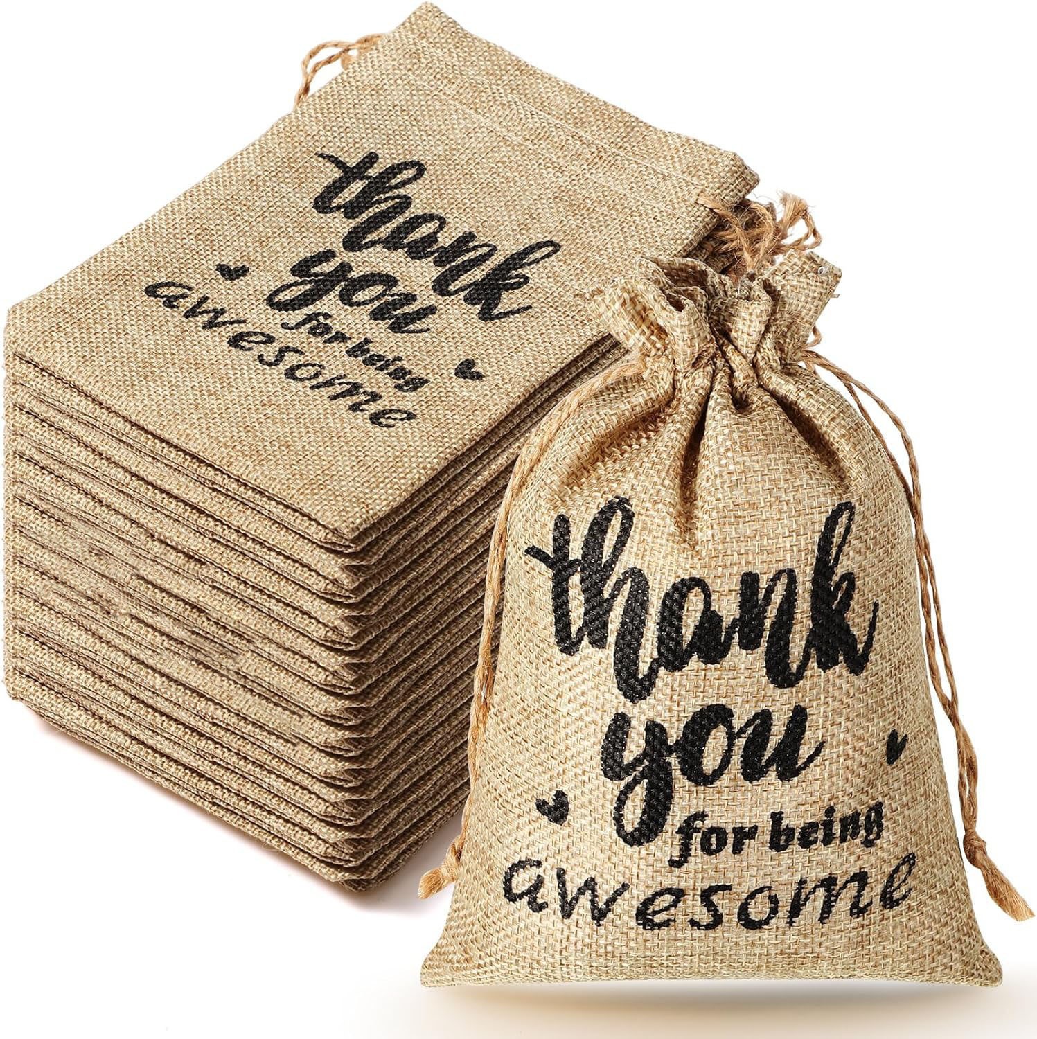 Burlap Drawstring Gift Pouch