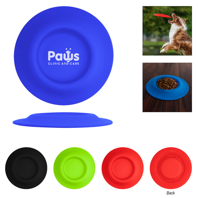 Silicone Pet Bowl & Fly Disc