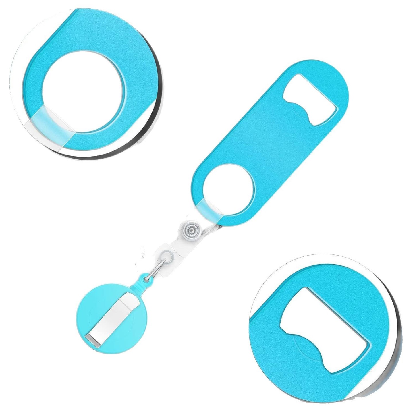 Retractable ABS Bottle Opener Keychain