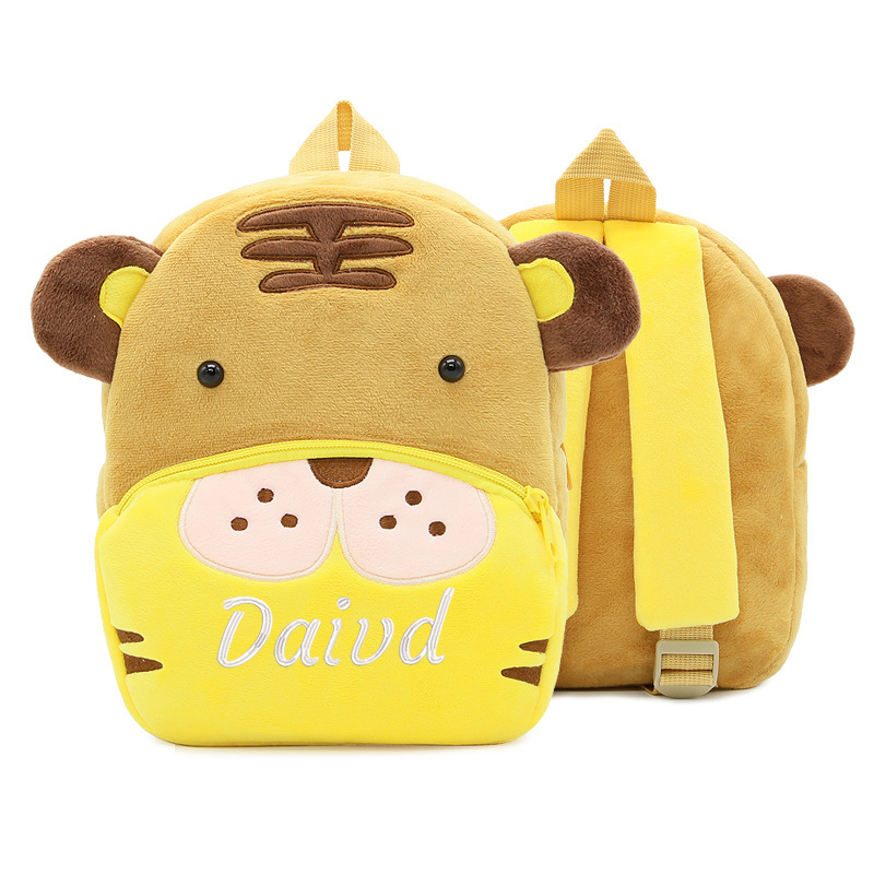 Embroidery Plush Kids Backpack