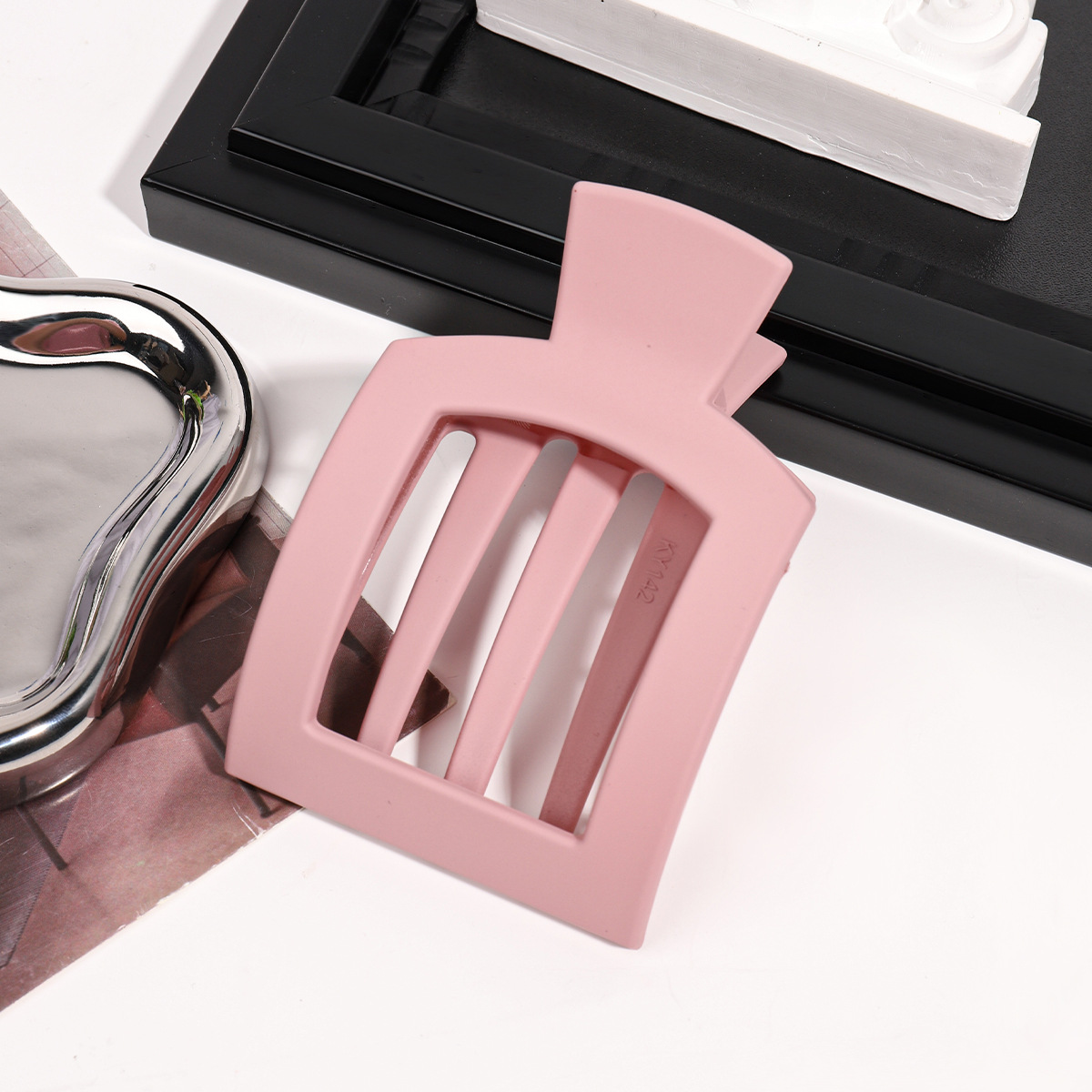 Sleek Matte Square Hair Claw Clip