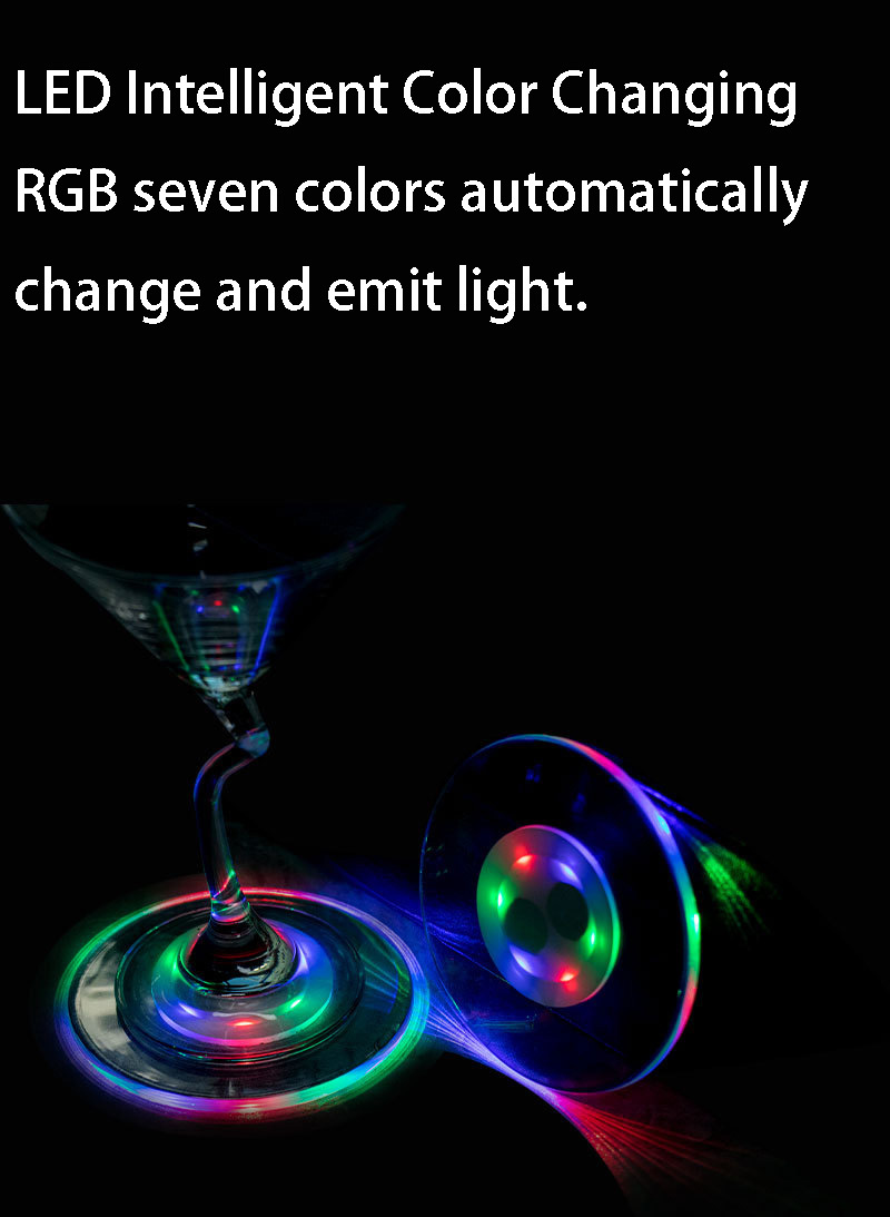Round LED Acrylic Glowing Coaster