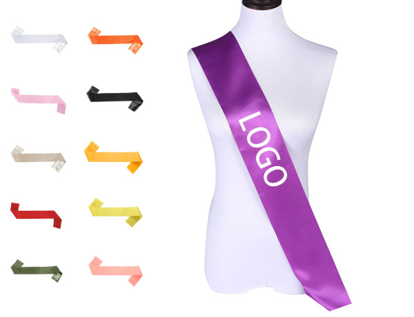 Blank Satin Sash for Parties
