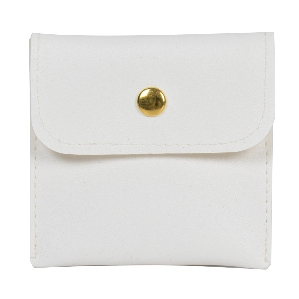 Elegant PU Leather Snap Button Pouch