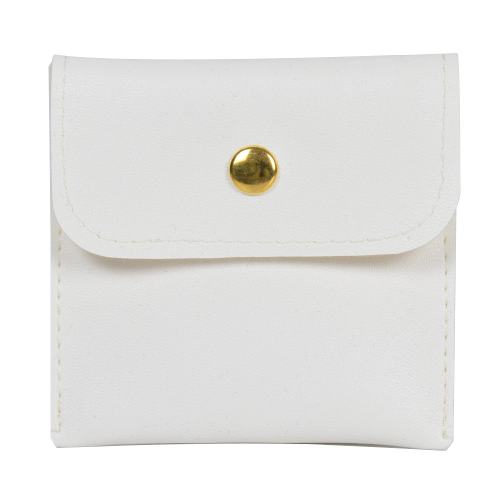 Elegant PU Leather Snap Button Pouch
