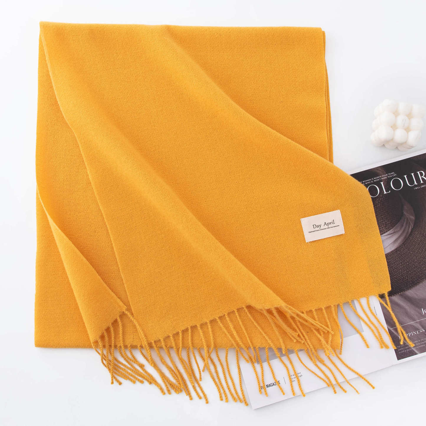 Warm Winter Fleece Scarf W/ Tassel