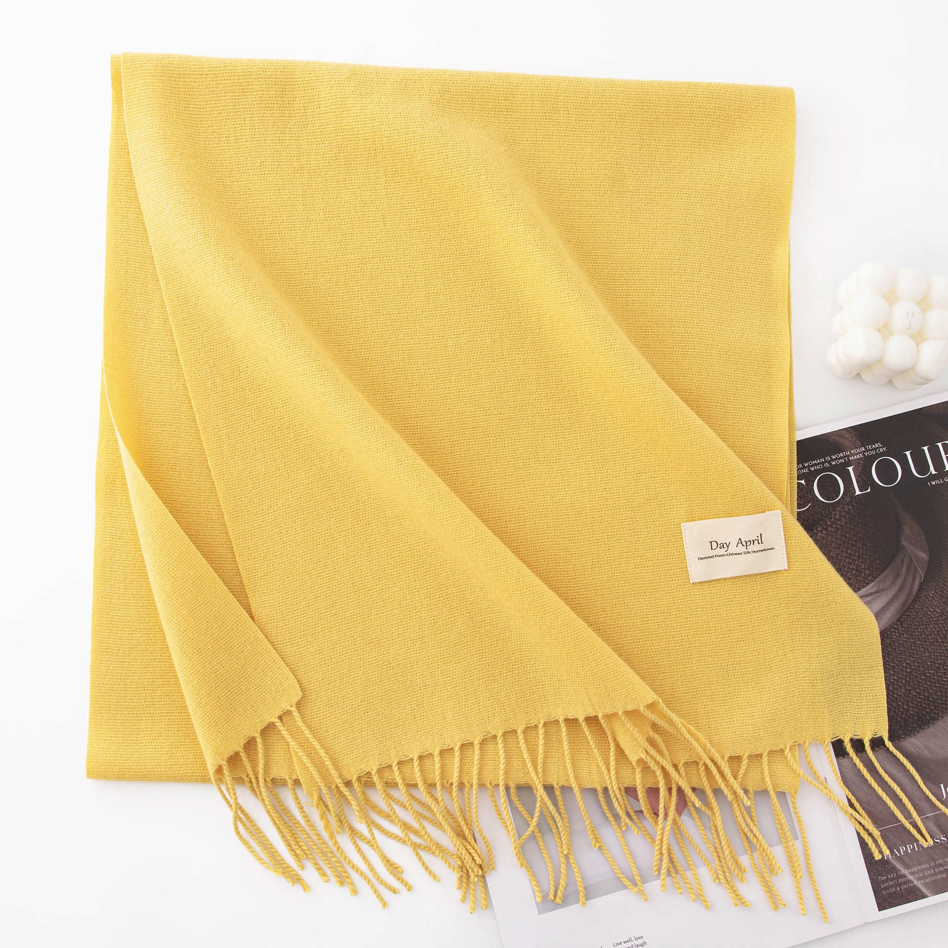 Warm Winter Fleece Scarf W/ Tassel