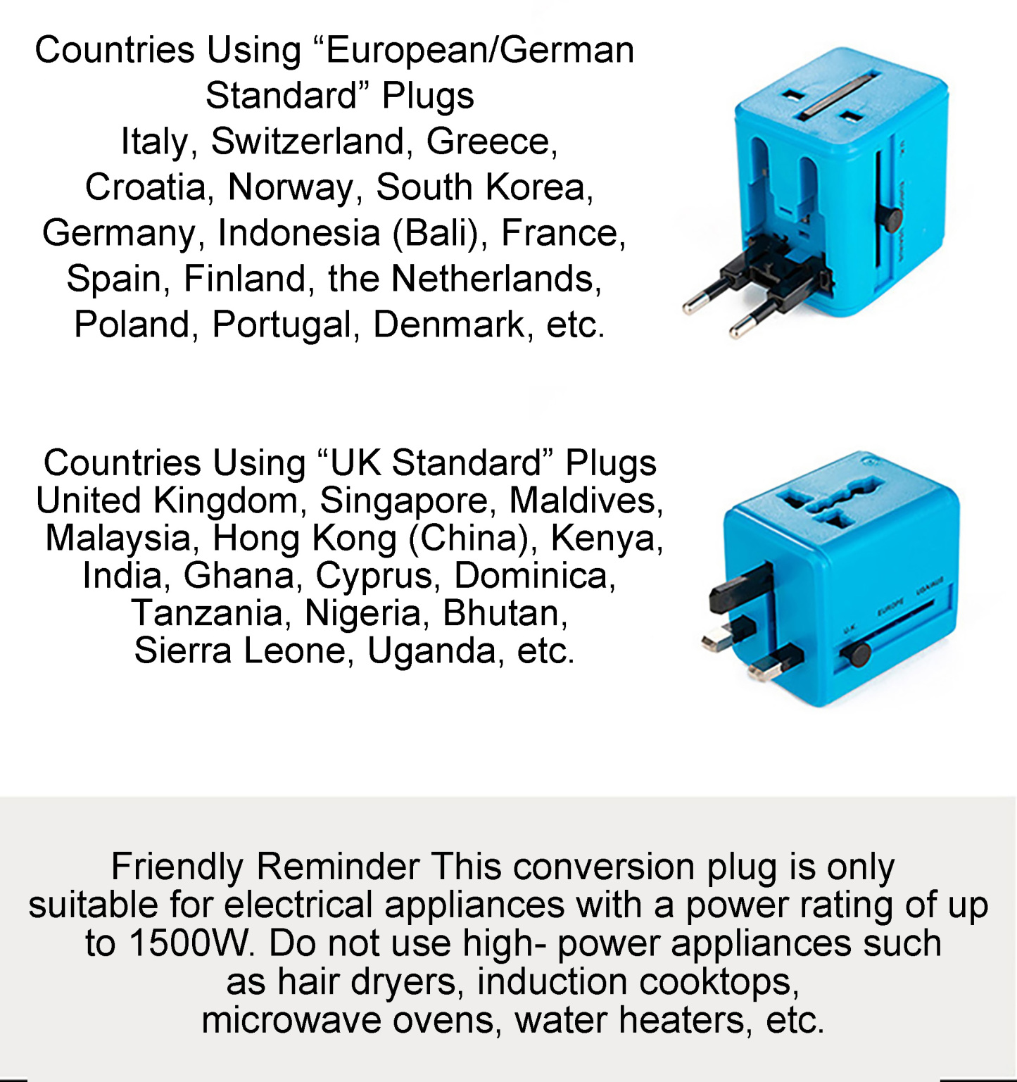 Universal Travel Adapter with USB