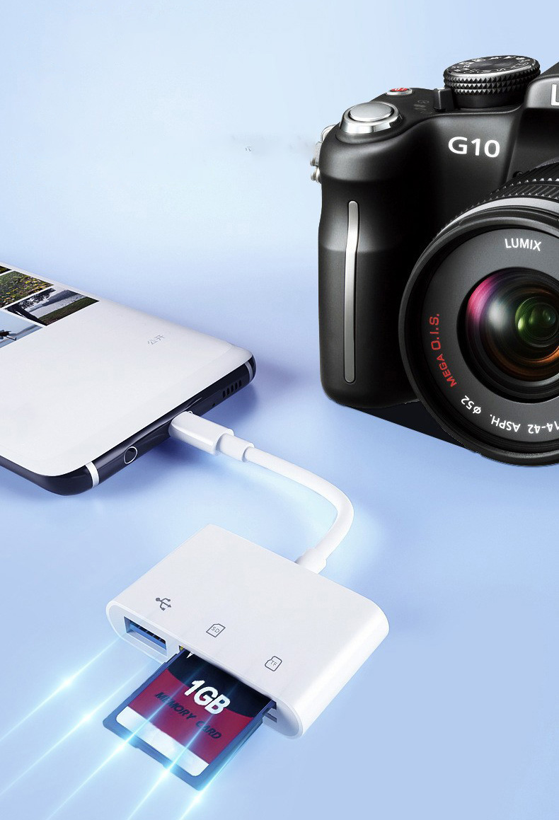 3-in-1 Card Reader with Type-C