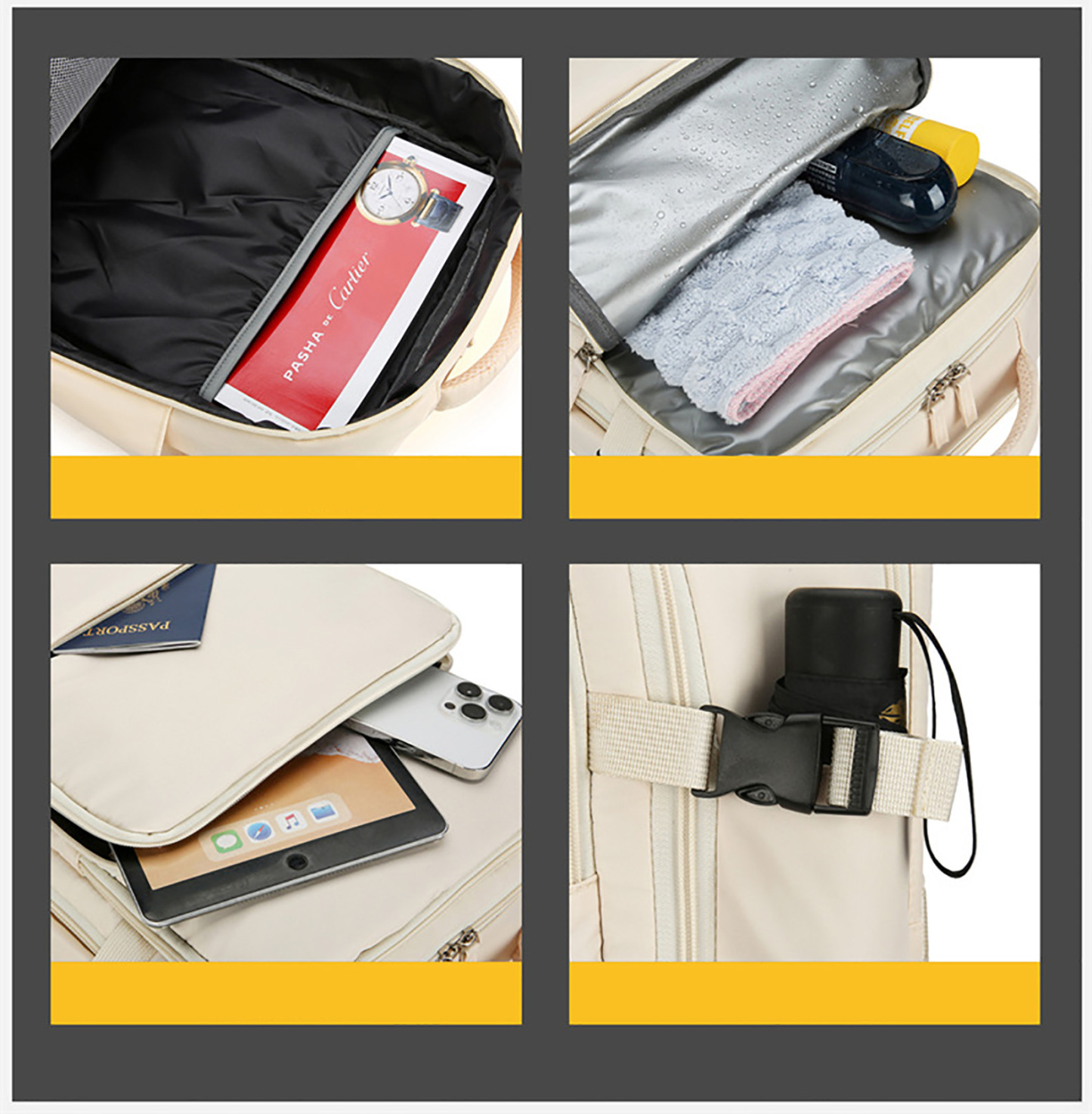 USB Charging Travel Backpack-16.5"x11"x 7.4"