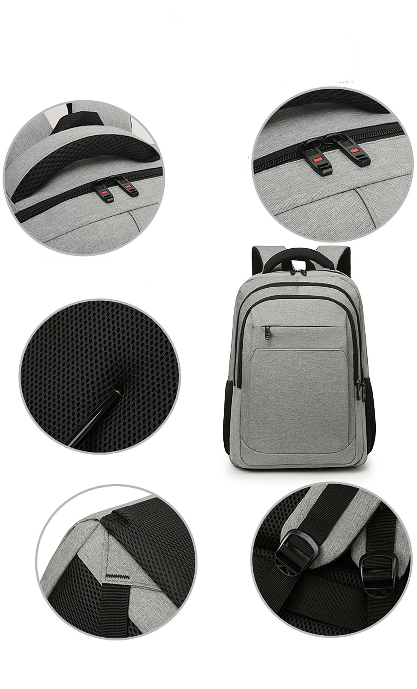 Business Multi-Compartment Backpack-16.9"x12.5"x 5.5"
