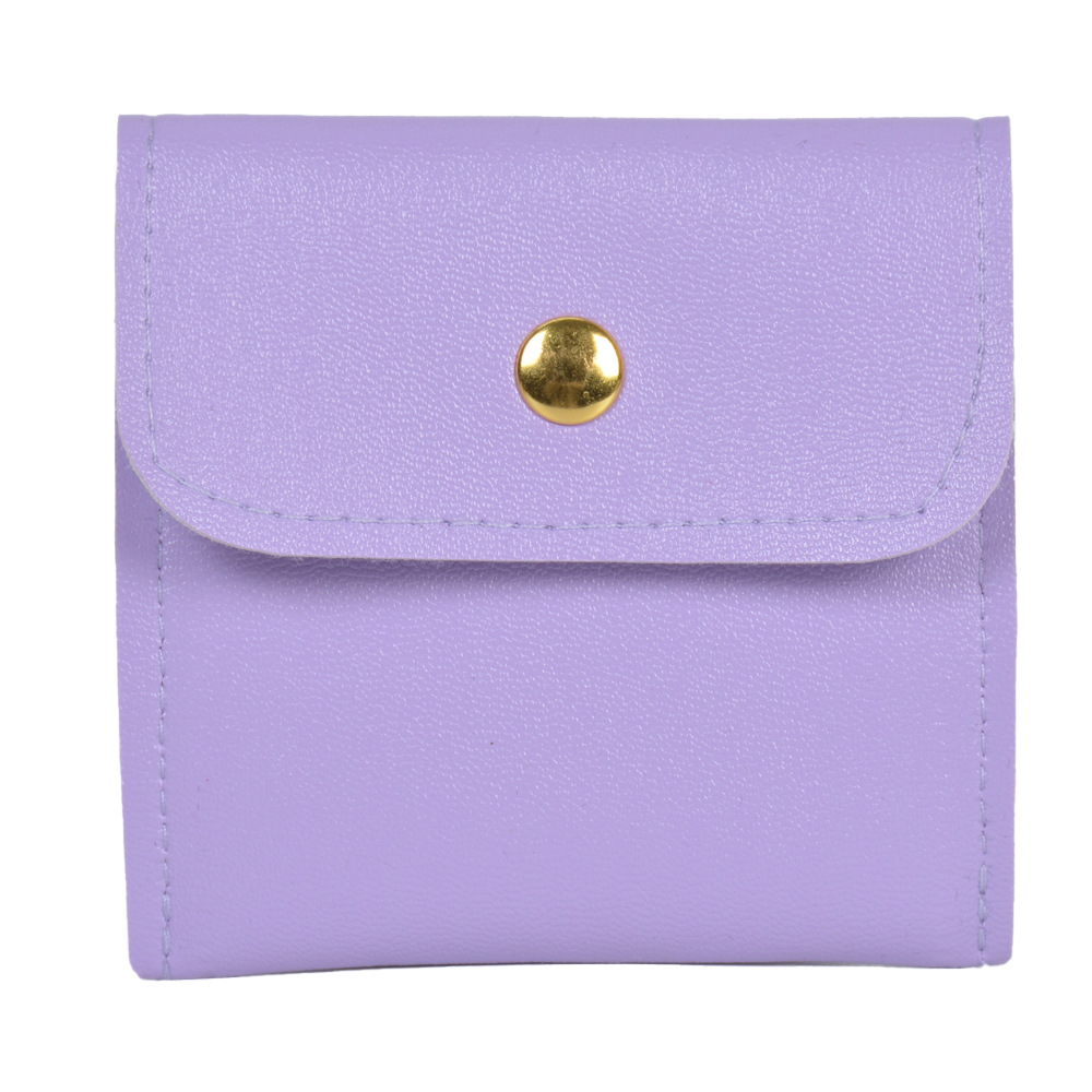 Elegant PU Leather Snap Button Pouch
