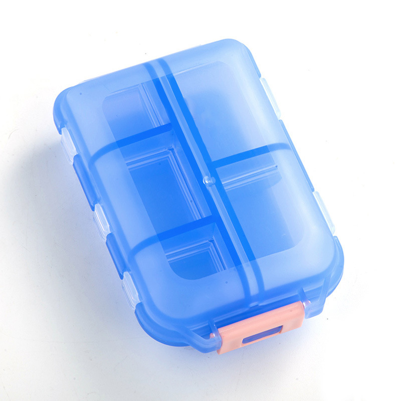 Portable Double Layer 10-Compartment Pill Box