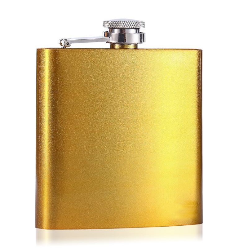 Stainless Steel 6oz Matte Black Flask