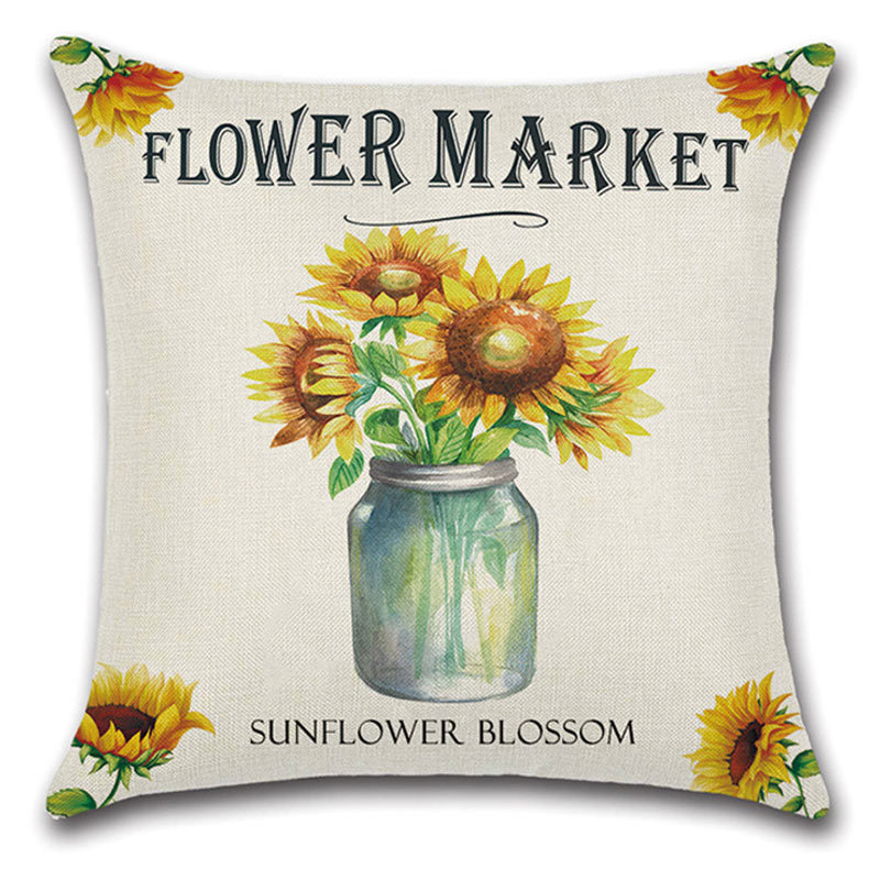 Sunflower Pillow Cover