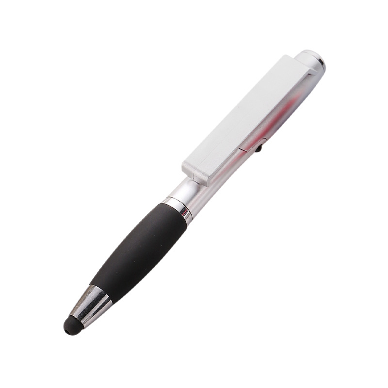 Multi-Function Ballpoint Pen with Stylus, LED & Stand