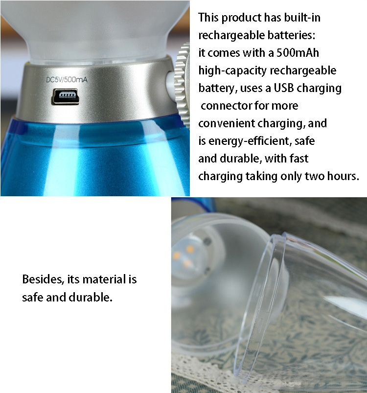 USB Rechargeable Blow-Activated Camping Lantern