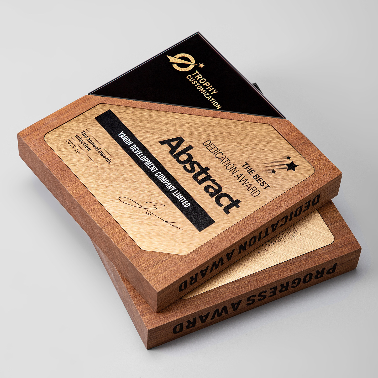 Wooden & Metal Plaque Trophy