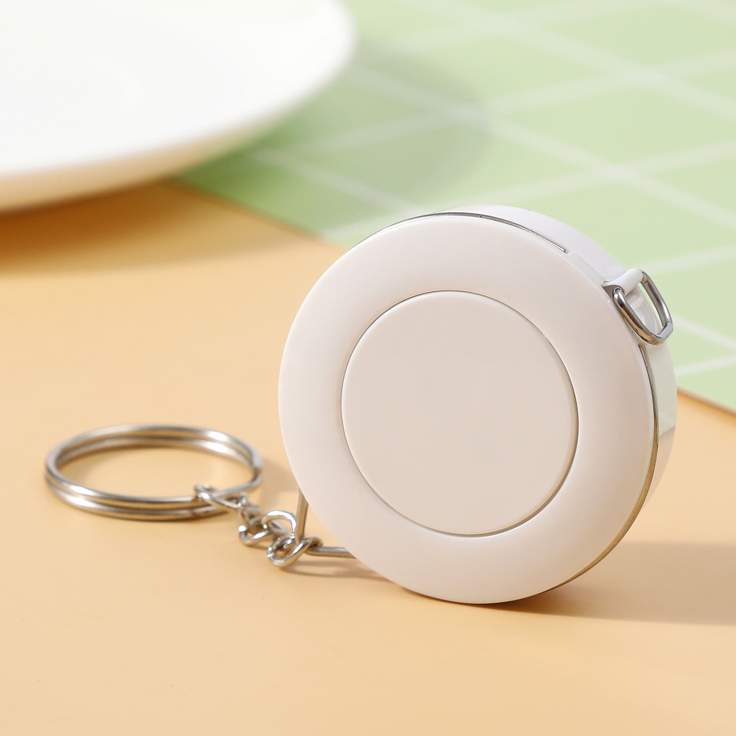 59-Inch Round Mini Retractable Tape Measure Keychain