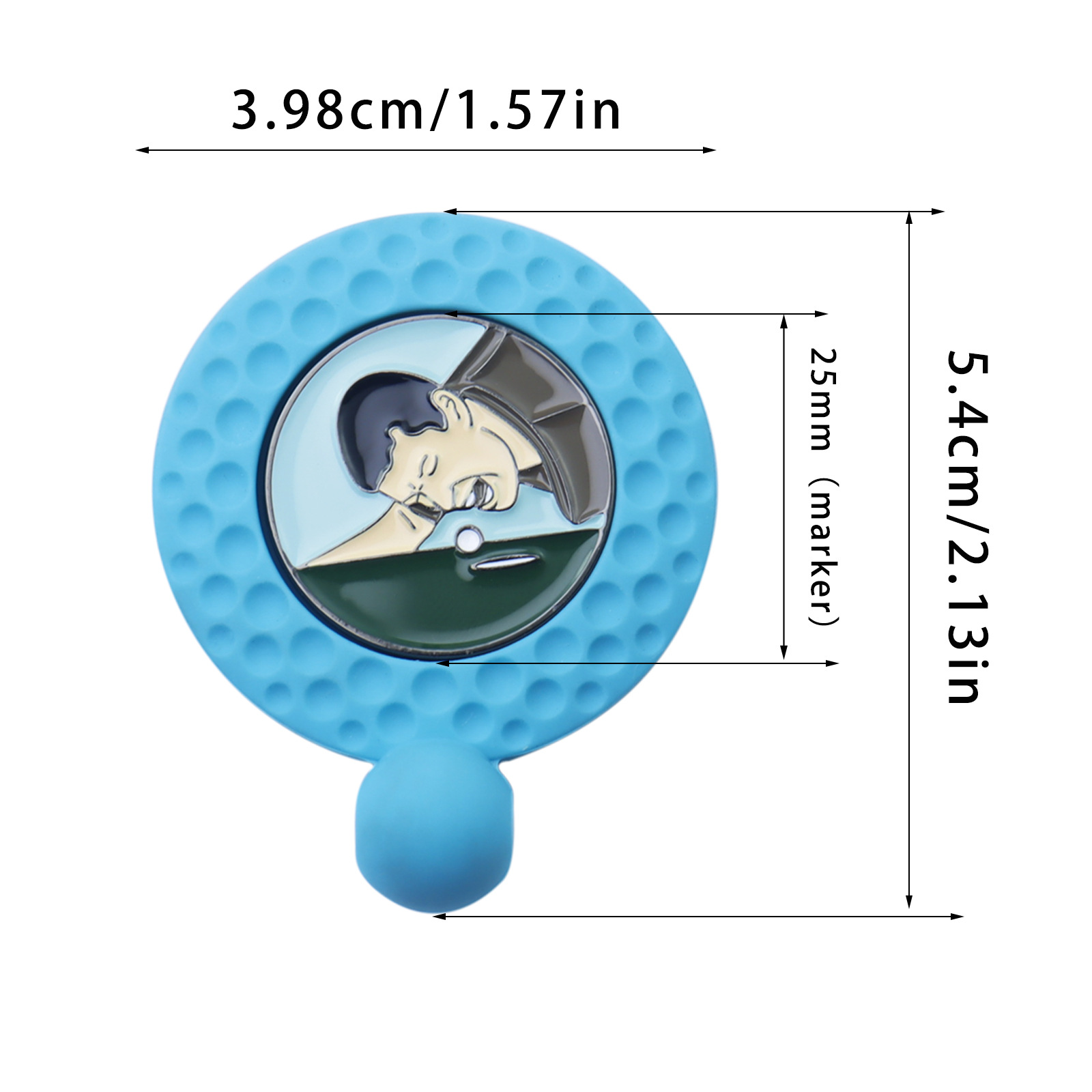 Magnetic Silicone Golf Ball Marker Holder w/Golf Marker