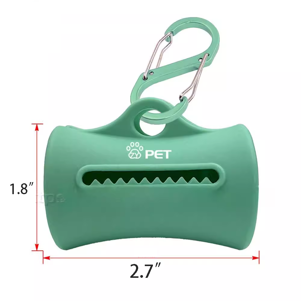 Silicone Pet Waste Dispenser W/ Carabiner