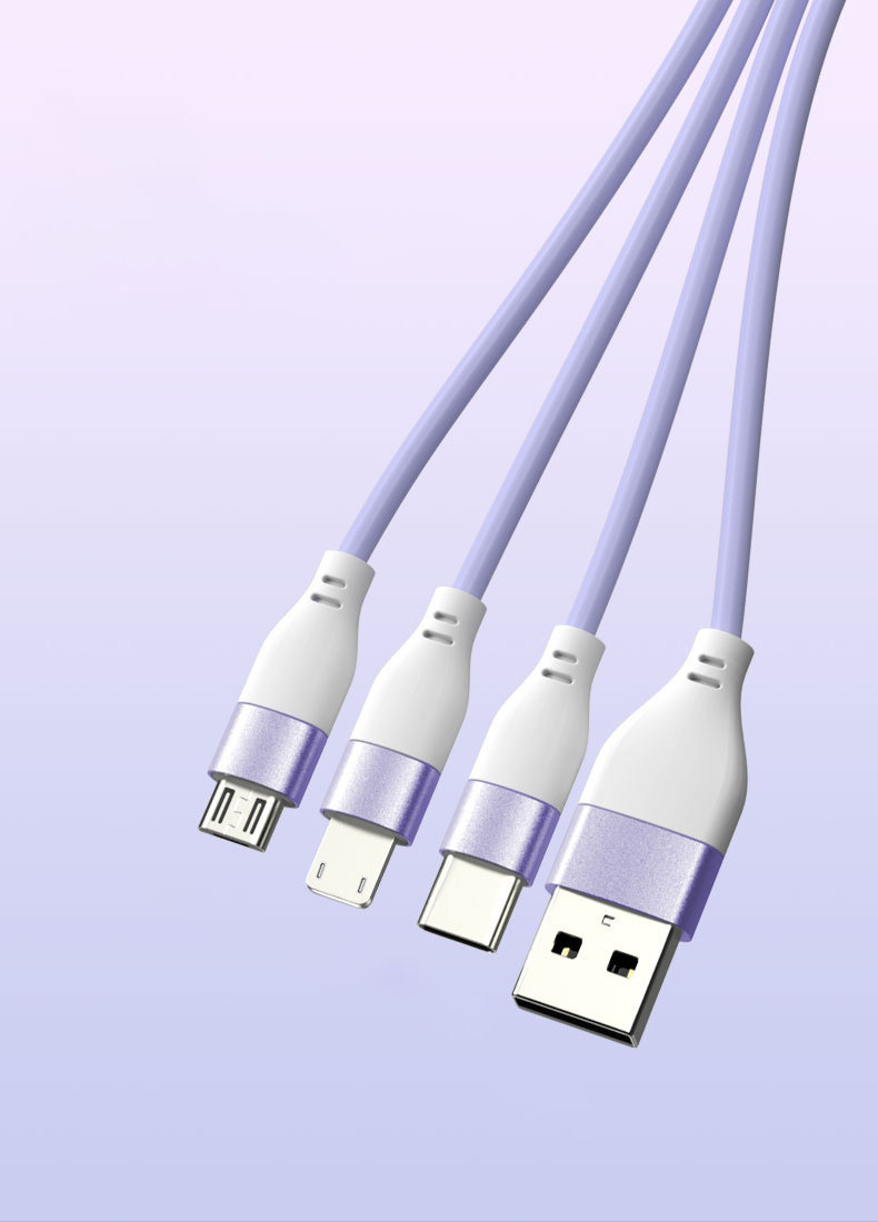 Liquid Silicone 3-in-1 Charging Cable