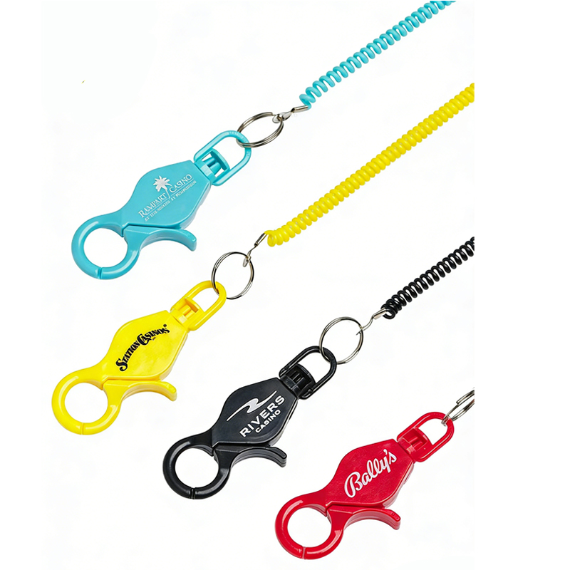 20" Casino Coil Spring Lanyard with Lobster Clasp