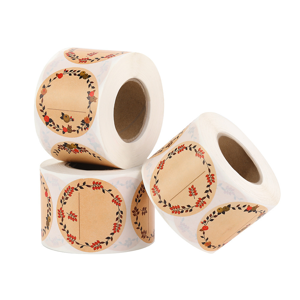 Coated Paper Adhesive Stickers Roll(2000 Pieces)