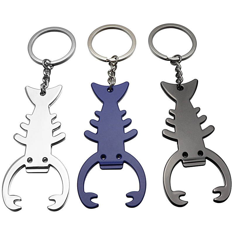Lobster - Shaped Metal Bottle Opener Keychain